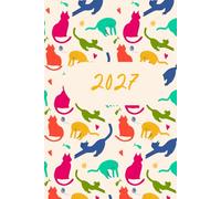 Cat 2027 A5 Family Diary With Week To Page: Cute Fun Weekly Organiser For Business or Home