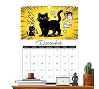 Cat 2027 Wall Calendar Jan - Dec 2027 Large Date Grid Home & Office