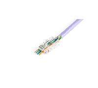 RJ45 Modular plug (8P8C) pass-through, CAT 5e, unshielded, AWG 26-24, 100 pieces