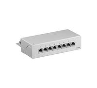 Cat 6 A Panel de conexiones mini/escritorio, 8 puertos, gris