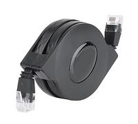 Cat 6 Cable de Ethernet Ultra Plano, Ajustable retráctil CAT6 RJ45 LAN Cable de Red Patch blindado Cable Plano de Ethernet[ 2m / 6.6ft]