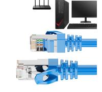 Cat 6 Ethernet Patch Cable - High-Speed Heavy Duty, Network Cord Shielded LAN Wire with 10Gbps Performance for Reliable Internet Connection Fast Data Transfer for Routers Modems Printers Computers