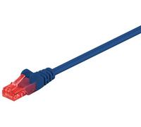 Cat 6 Patch Cable, U/UTP, azul; CAT 6 patch cable, U/UTP, azul, 0.25 m - CCA mezcla de cobre.