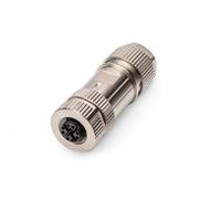 DIGITUS M12 Conector de Red - Cat 6A - 10 Gbit/s - codificado x - apantallado - Clase de protección IP67 - cableable en Campo - Conector de Red