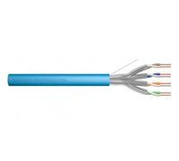 DIGITUS 500 m de Cable de Red Cat 6A - U-FTP simplex - BauPVO Dca - LSZH sin halógenos - 500 MHz Cobre AWG 23/1 - Compatible con PoE+ - Cable Ethernet - Azul