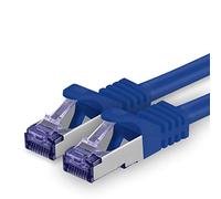 Cat 7 Cable de Red Ethernet LAN - 0,25m - Azul - 1 Pieza Cat.7 Sftp Pimf Lszh - 10 GB s RJ45 Connectores Cat6a compatible con Cat5 Cat6 Cat7 Cat8
