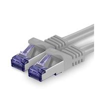 Cat 7 Cable de Red Ethernet LAN - 0,5m - Gris - 1 Pieza Cat.7 Sftp Pimf Lszh - 10 GB s RJ45 Connectores Cat6a compatible con Cat5 Cat6 Cat7 Cat8