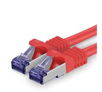 Cat 7 Cable de Red Ethernet LAN - 1,5m - Rojo - 1 Pieza Cat.7 Sftp Pimf Lszh - 10 GB s RJ45 Connectores Cat6a compatible con Cat5 Cat6 Cat7 Cat8
