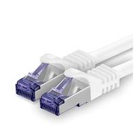 Cat 7 Cable de Red Ethernet LAN - 10m - Bianco - 1 Pieza Cat.7 Sftp Pimf Lszh - 10 GB s RJ45 Connectores Cat6a compatible con Cat5 Cat6 Cat7 Cat8