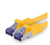 Cat 7 Cable de Red Ethernet LAN - 1m - Amarillo - 1 Pieza Cat.7 Sftp Pimf Lszh - 10 GB s RJ45 Connectores Cat6a compatible con Cat5 Cat6 Cat7 Cat8
