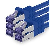 Cat 7 Cable de Red Ethernet LAN - 3m - Azul - 5 Piezas Cat.7 Sftp Pimf Lszh - 10 GB s RJ45 Connectores Cat6a compatible con Cat5 Cat6 Cat7 Cat8