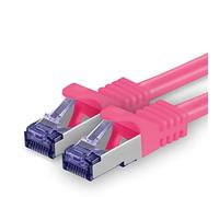 Cat 7 Cable de Red Ethernet LAN - 3m - Magenta - 1 Pieza Cat.7 Sftp Pimf Lszh - 10 GB s RJ45 Connectores Cat6a compatible con Cat5 Cat6 Cat7 Cat8