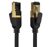CAT 8 Cable de red 3m Gigabit Ethernet LAN Cable - 40Gbit / s 2000 MHz - Patch Cable - Cat 8.1 - Conector RJ 45 - Router, Módem, Switch, PS4, PS5 | Negro | 3 metros