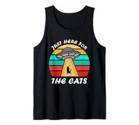 Cat Alien Abduction Believe UFO Kitten Vintage Get In Loser Camiseta sin Mangas