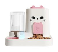 Cat Alimentador y dispensador de agua - 25 x 22 x 21 cm Cat Food Alimenter and Water Dispenser, gran capacidad Dry Food Box, Sturdy for Pet, Indoor Cats