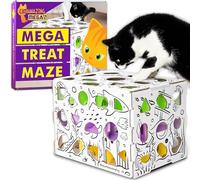Cat Amazing Mega - Caja de Rompecabezas para Gatos - Laberinto Interactivo de golosinas - Comedero para Gatos - Caja de golosinas para Gatos de Interior - Juguete de enriquecimiento de Alimentos - El