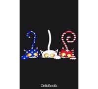 Cat American Flag Red White Blue 4th of July Patriotic Notebook: Journal, Diary, Blank Lined Notebook, Note Pad, Writing Notes, 120 Pages, For Students, Work or Personal Use