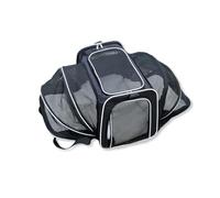 Cat and Dog Bag, Portable Pet Bag for Outdoor Use, Breathable and Stretchy, Thick Mesh, Hand-Held Crossbody (Black+White)