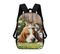 Cat And Dog Dreaming Together Mochila Escolar Grande Resistente Al Agua Para Portátil Para La Escuela/trabajo/viajes 17inch