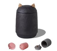 Cat and Dog Pet Urns, Environmentally Friendly Cement Memorial Jars, Pet Funeral Supplies(Black)