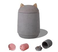 Cat and Dog Pet Urns, Environmentally Friendly Cement Memorial Jars, Pet Funeral Supplies(Gray)