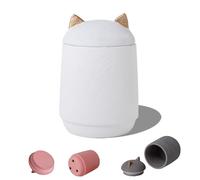 Cat and Dog Pet Urns, Environmentally Friendly Cement Memorial Jars, Pet Funeral Supplies(White)