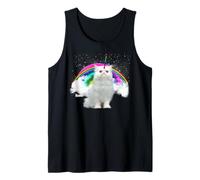 Cat and Unicorn Magical Funny Kitten Rainbow Cats Lover Camiseta sin Mangas
