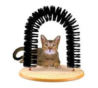 Cat Arch Self-Groomer - Estación de eliminación de cerdas, herramienta rascadora de cara y espalda de gato, de cepillo de aseo interior, marco de automasaje para relajación de mascotas con