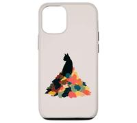 Cat Autumn Leaves Fall Cozy Aesthetic Feline Owners Carcasa para iPhone 12/12 Pro