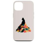 Cat Autumn Leaves Fall Cozy Aesthetic Feline Owners Carcasa para iPhone 13