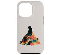 Cat Autumn Leaves Fall Cozy Aesthetic Feline Owners Carcasa para iPhone 13 Pro