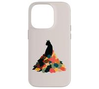 Cat Autumn Leaves Fall Cozy Aesthetic Feline Owners Carcasa para iPhone 14 Pro