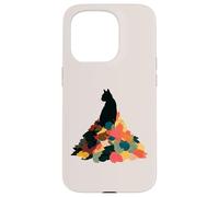 Cat Autumn Leaves Fall Cozy Aesthetic Feline Owners Carcasa para iPhone 15 Pro