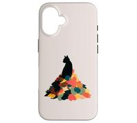 Cat Autumn Leaves Fall Cozy Aesthetic Feline Owners Carcasa para iPhone 16