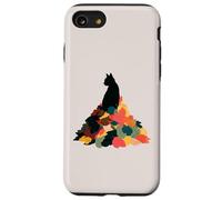 Cat Autumn Leaves Fall Cozy Aesthetic Feline Owners Carcasa para iPhone SE (2020) / 7/8