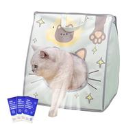 Cat Bag Carrier, Cat Carrying Case Built-in Ice Pack, Ventilated Foldable Insulation Cooling Portable Holder, Spacious Lightweight Design, Ideal for Indoor Bikes Car, 38.5x30x40cm