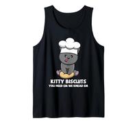 Cat Baker Kitty Galletas amasar Em Cute Baking Pet Pun Art Camiseta sin Mangas