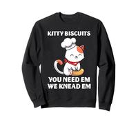 Cat Baker Kitty Galletas amasar Em Cute Baking Pet Pun Art Sudadera
