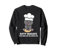 Cat Baker Kitty Galletas amasar Em Cute Baking Pet Pun Art Sudadera
