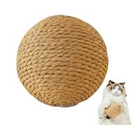 Cat Ball Toy - Pelota natural para rascar el conejo con sonido | Juguete interactivo para gatos, gatitos y conejitos | Gran ejercicio para mascotas para diversión en interiores, entrenamiento
