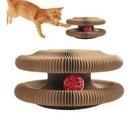 Cat Ball Toys | Cardboard Cat Scratcher | Folding Cat Scratch Pad | Versatile Cardboard Cat Toy with Scratching Board and Resting Bed Features, Ideal for Cats of All Ages