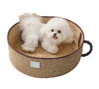 Cat Basket - 35 x 35 x 13 cm, diseño lindo Pet Sleeping Nest | Cotton Rope Woven Cat Basket | Handmade Woven Cats Bed For Bedroom Office Table Bedside Floor Corner Living Room, Cup-shaped Catbed