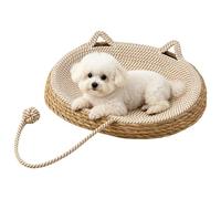 Cat Basket Bed - Cotton Rope, 19.69 Inch Woven Nest | Scratch Cushion
