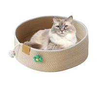 Cat Basket Bed - Portátil grande Tishing Dorking for Nest, Home with Scratching Tads para gatos medianos y grandes, muebles para mascotas resistentes en el descanso relajante en el salón de la