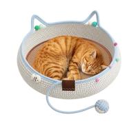 Cat Bed Basket - Handwoven Cotton Rope Nest for Play, Sleep & Relaxations