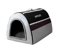 Cat Bed Cave | Foldable Dog House | Indoor Pet Cave | Spongy Pet Bed | Detachable Cat Cave Soft Plush Cushion Arctic Velvet+PP Cotton For Dogs, Cats, Puppy, Pets