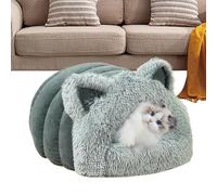 Cat Bed Cave, Plush Cat Cave, Warm Cat House, Indoor Cat Hideaway with Warm and Comfort Design 19,69 x 16,54 x 11,81 pulgadas for Cats Or Small Dogs During Winter (1 pieza)