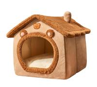Cat Bed Cave, Plush Enclosed Pet House, Soft Cozy Sleeping Nest, Winter Warm Cushion, Large Size, Ideal for Cats, Small Dogs, Bunnies, Indoor Living Room, Bedroom, Christmas