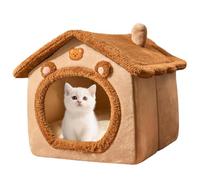 Cat Bed Cave | Plush Winter Pet Rest House | Enclosed Soft Warm Pet Cave for Cat Dog Bunny Small Animals Living Room Bedroom Balcony Winter Christmas
