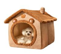 Cat Bed Cave | Plush Winter Rest House | Enclosed Soft Warm Pet Cave For Cat Dog Bunny Small Animals Living Room Bedroom Balcony Winter Christmas